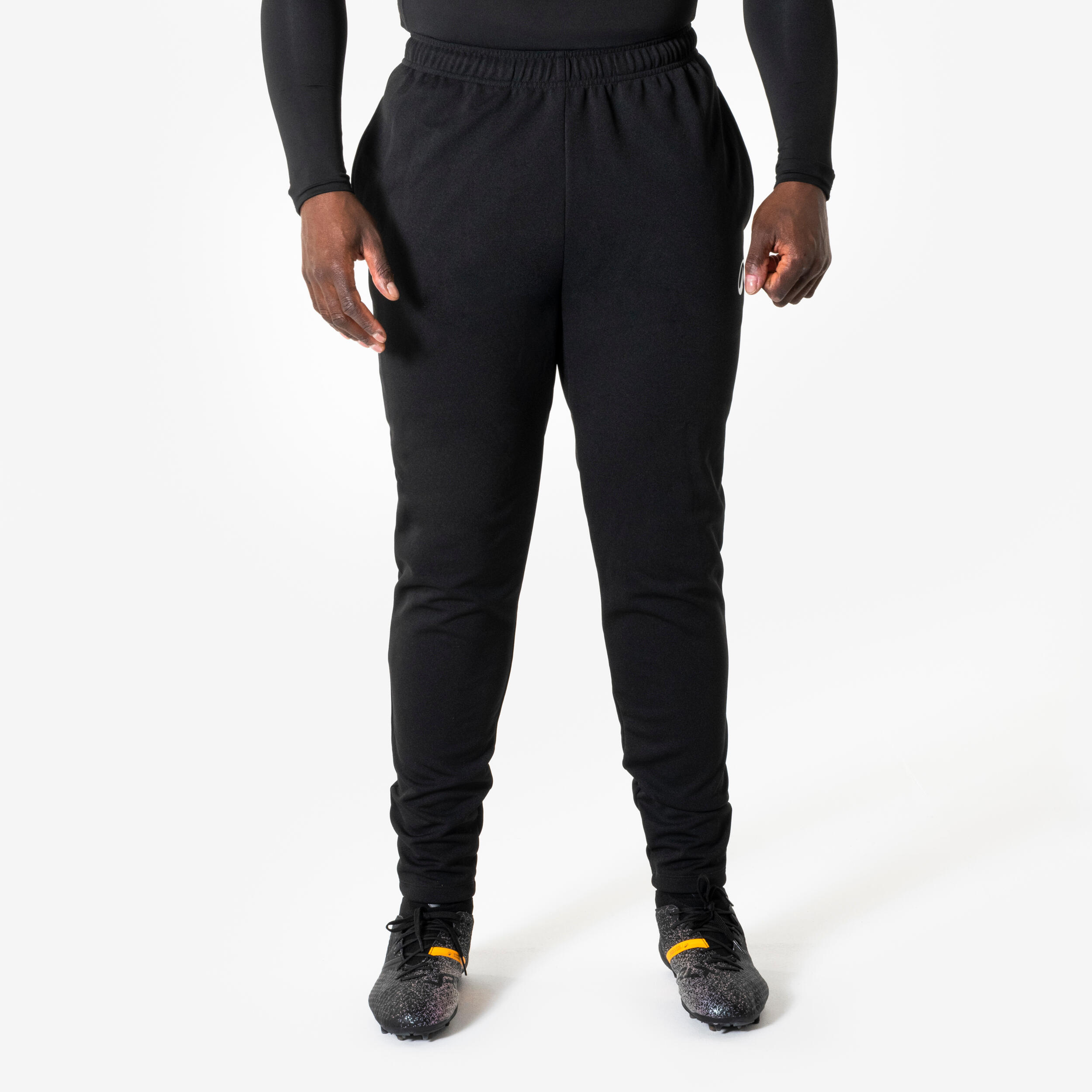Pantalon de trening Fotbal Essentiel Negru Adulţi