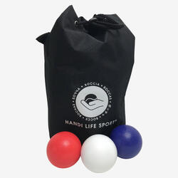 Kit de boccia handisport outdoor de 12 balles bleues et rouges