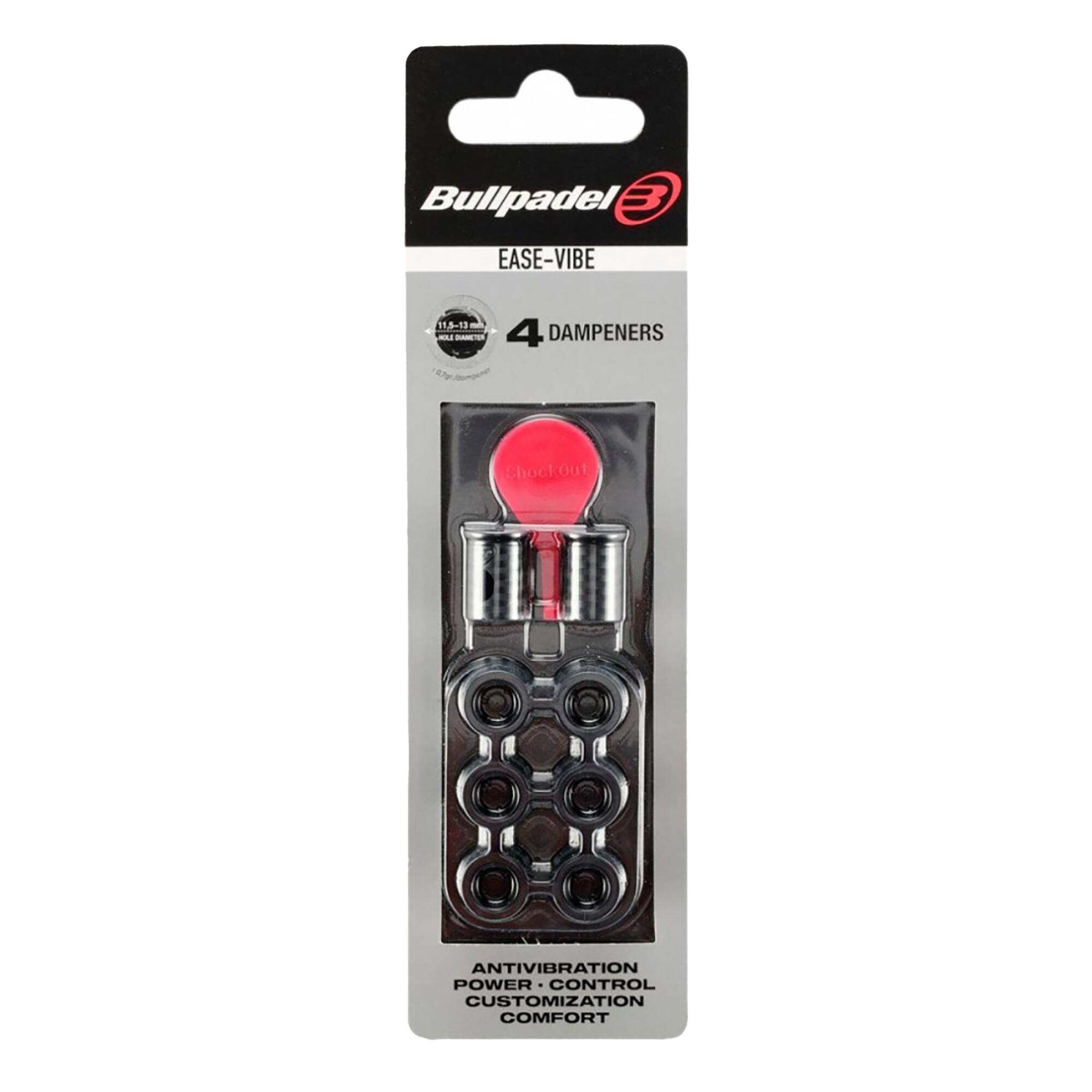 BULLPADEL Blister (4 UDS) Antivibrador Ease Vibe Bullpadel Negro