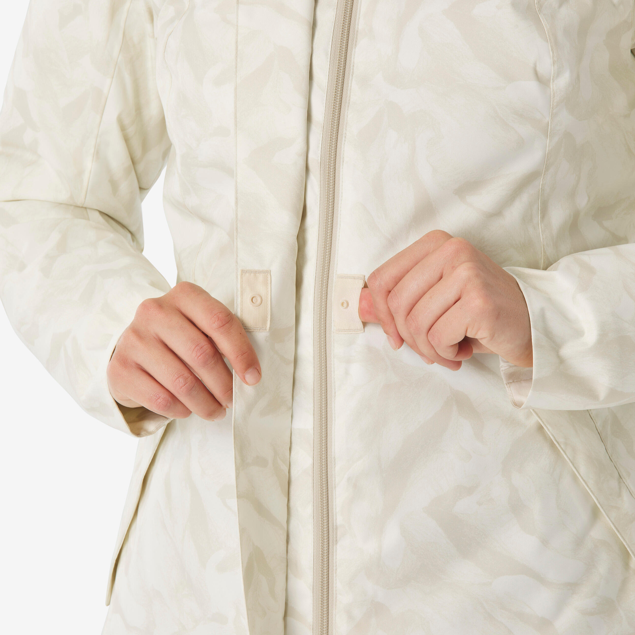 Veste de randonnée -10°C imperméable femme, NH500 beige 5/10