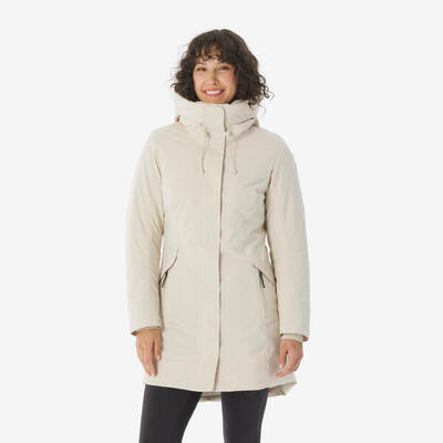 Parka Damen bis -10 °C wasserdicht Wandern - NH500 schwarz