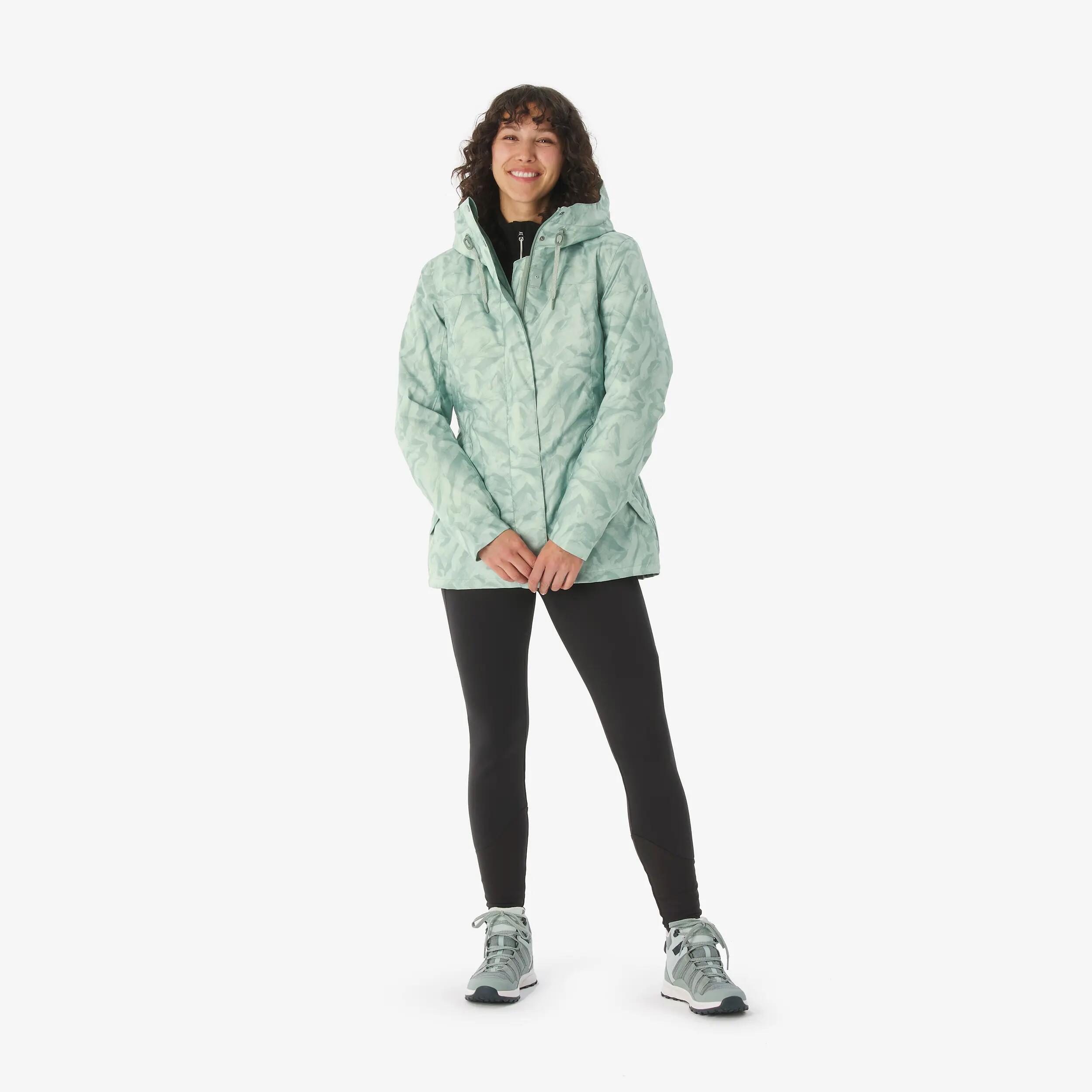 Women’s waterproof hiking jacket -10°C NH500 - Green -  2