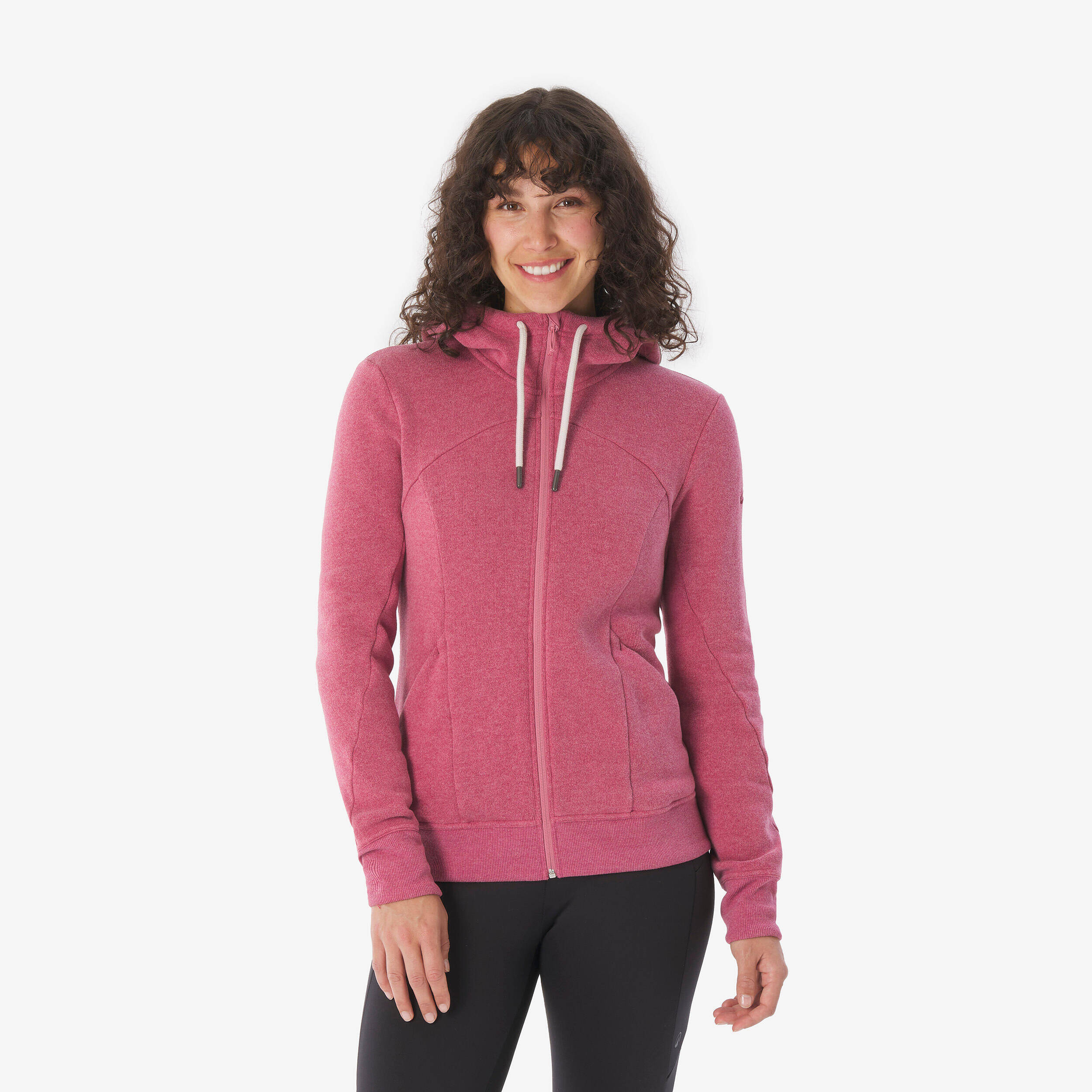 Women's Hiking Breathable Sweatshirt NH500 - Purple -  1