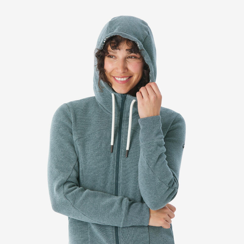 Kadın Outdoor Sweatshirt - Yeşil - NH500