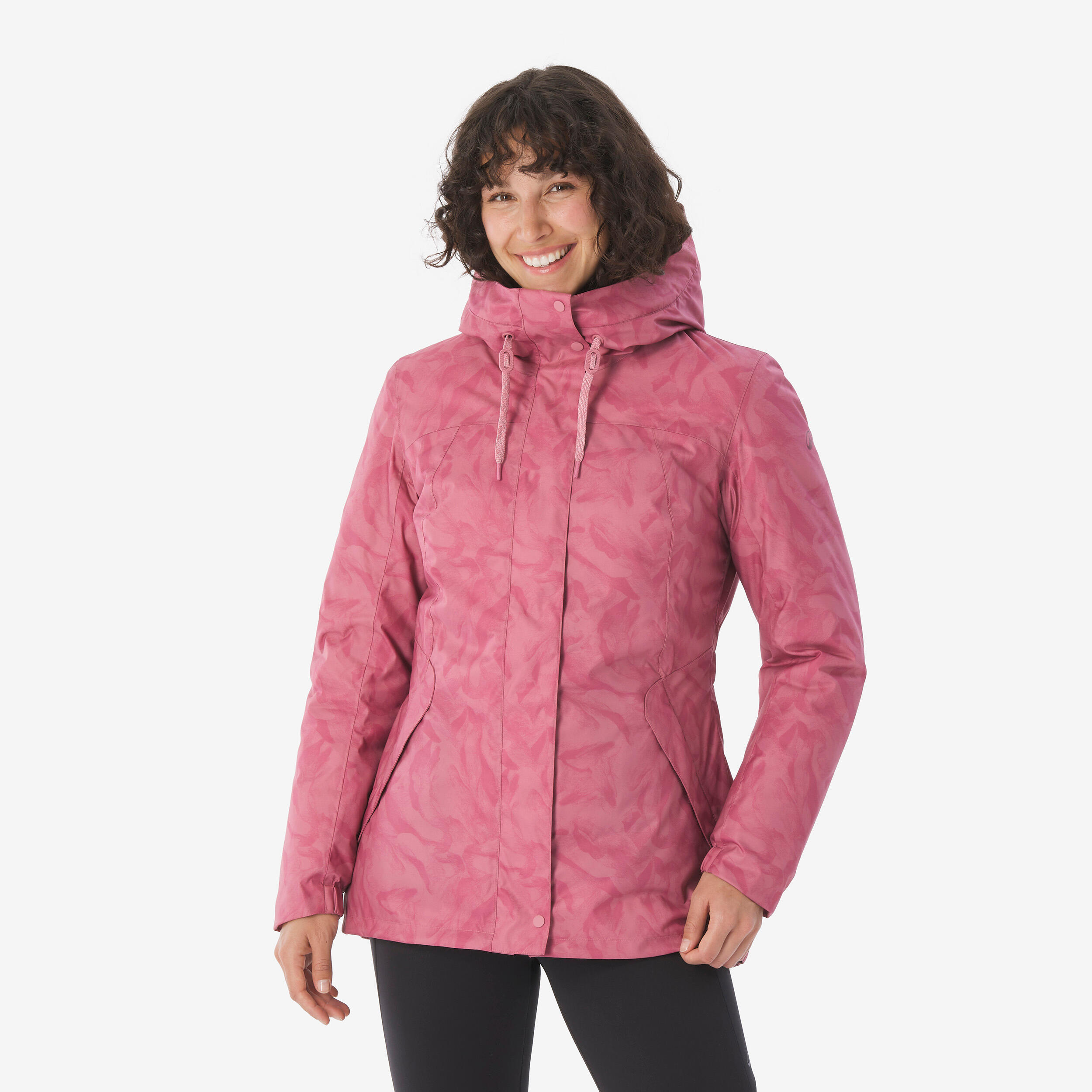 QUECHUA Wanderjacke Damen warm bis -10 °C wasserdicht - NH500 rosa
