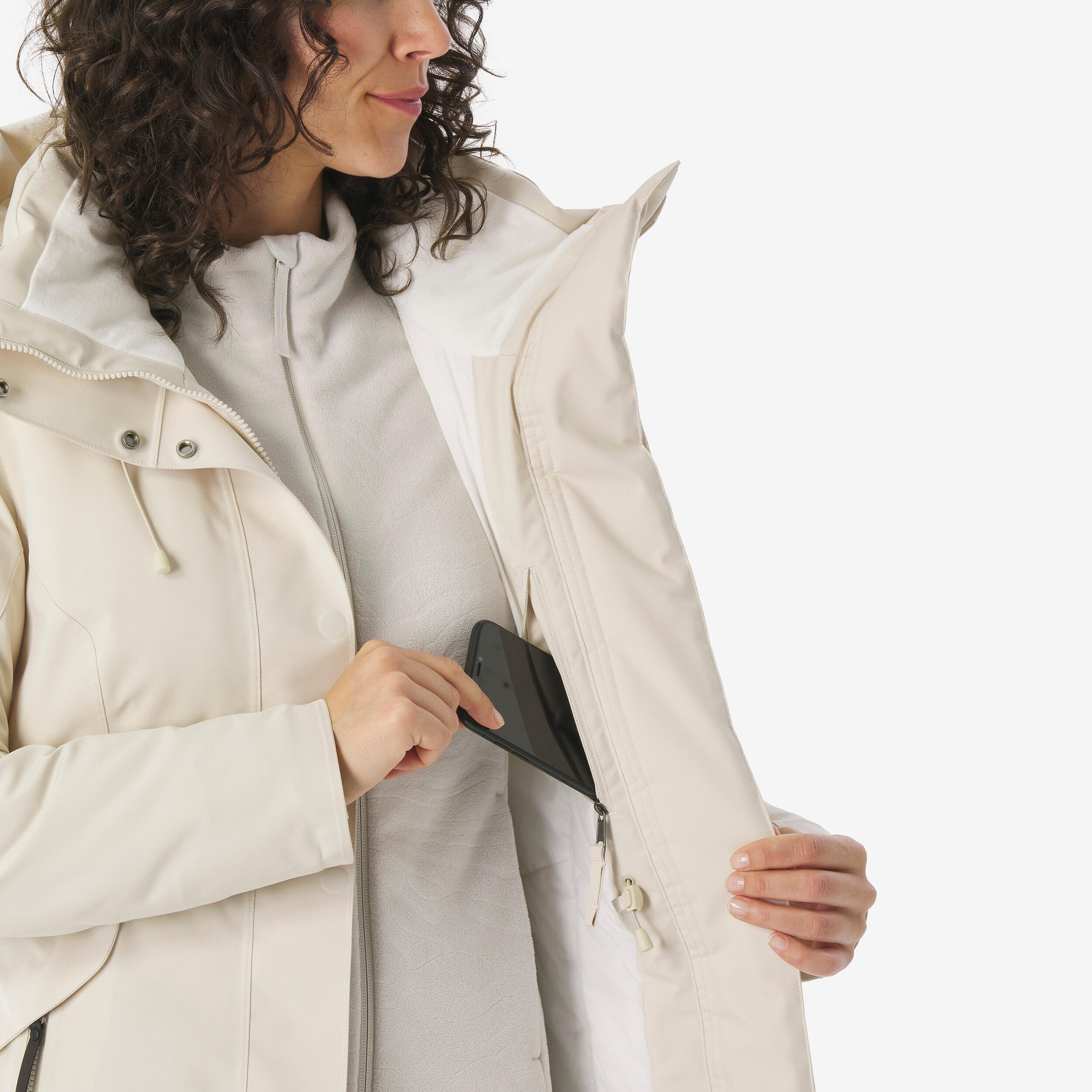Parka d'hiver imperméable femme, NH 500 6/17