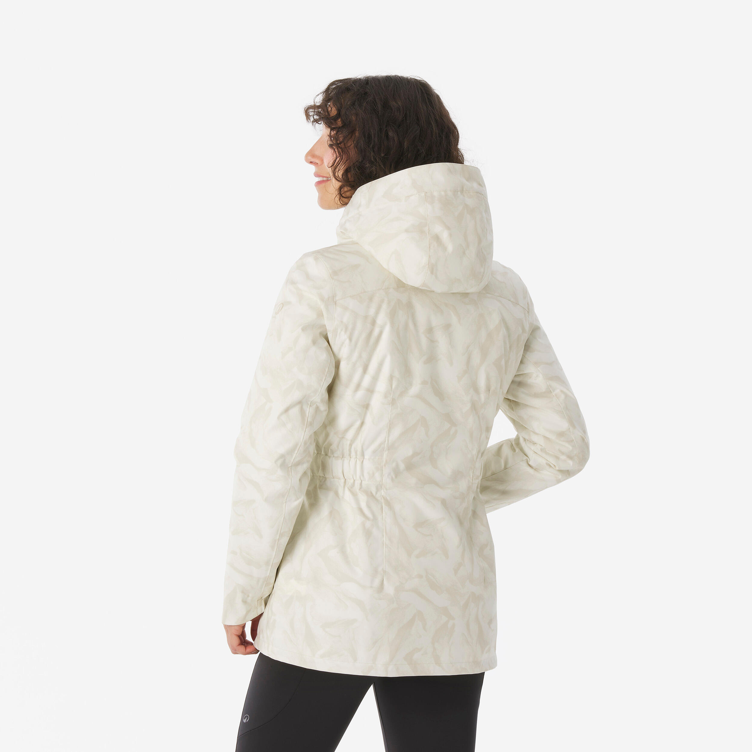 Women’s waterproof hiking jacket -10°C NH500 - Beige