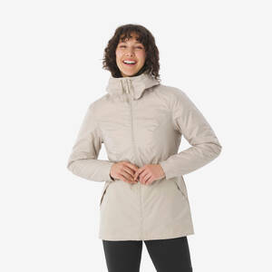 Women’s waterproof hiking jacket -5°C, NH100 - Beige