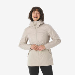 Veste de randonnée -5°C imperméable femme, NH100 beige