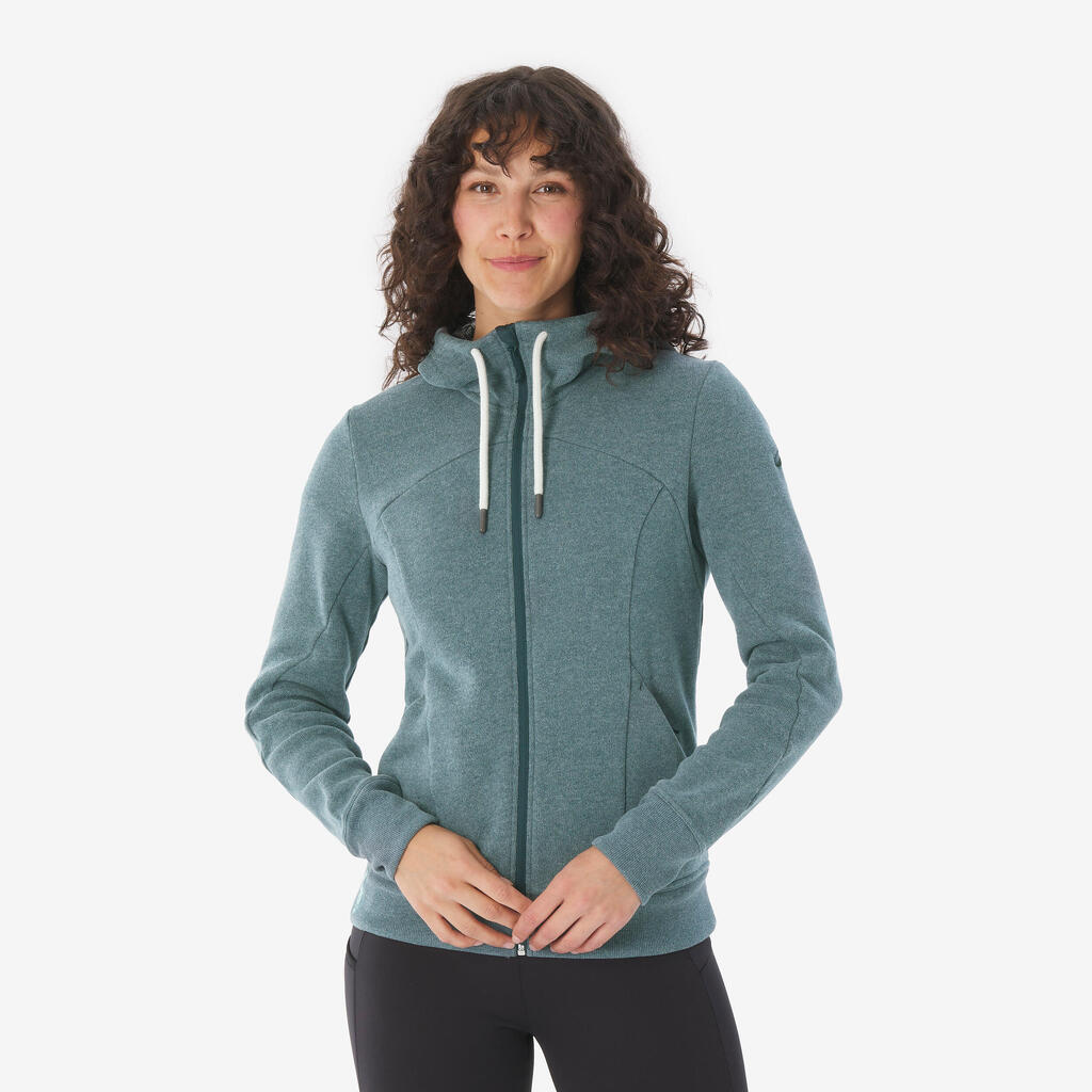 Women's Hiking Breathable Sweatshirt NH500 - Green