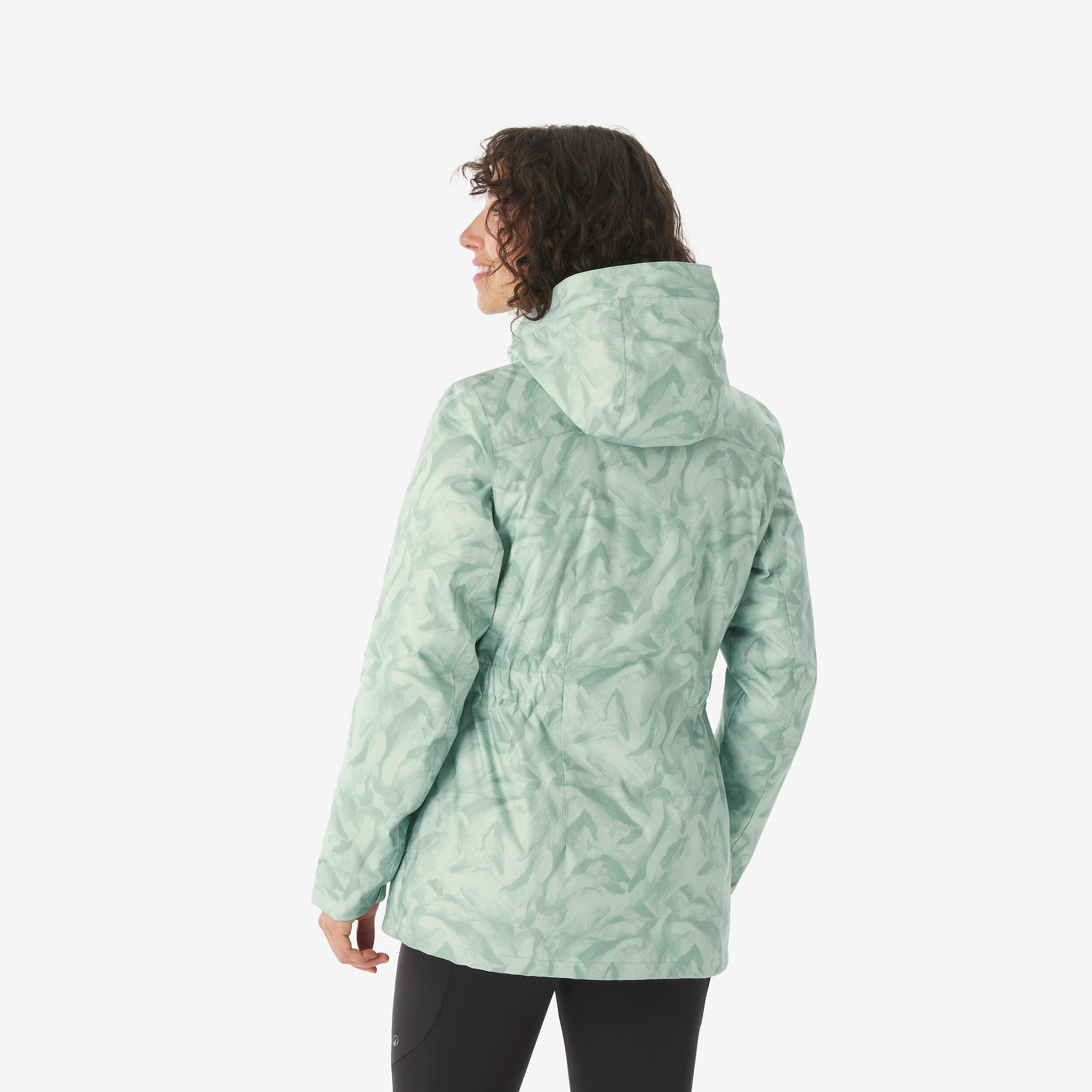 Women’s waterproof hiking jacket -10°C NH500 - Green