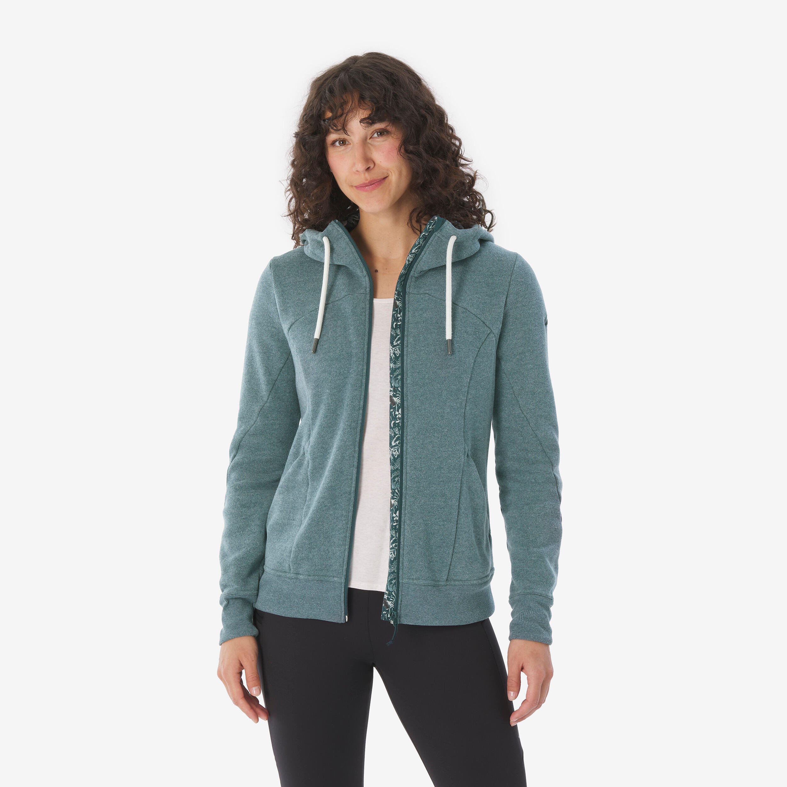 Women's Hiking Breathable Sweatshirt NH500 - Green