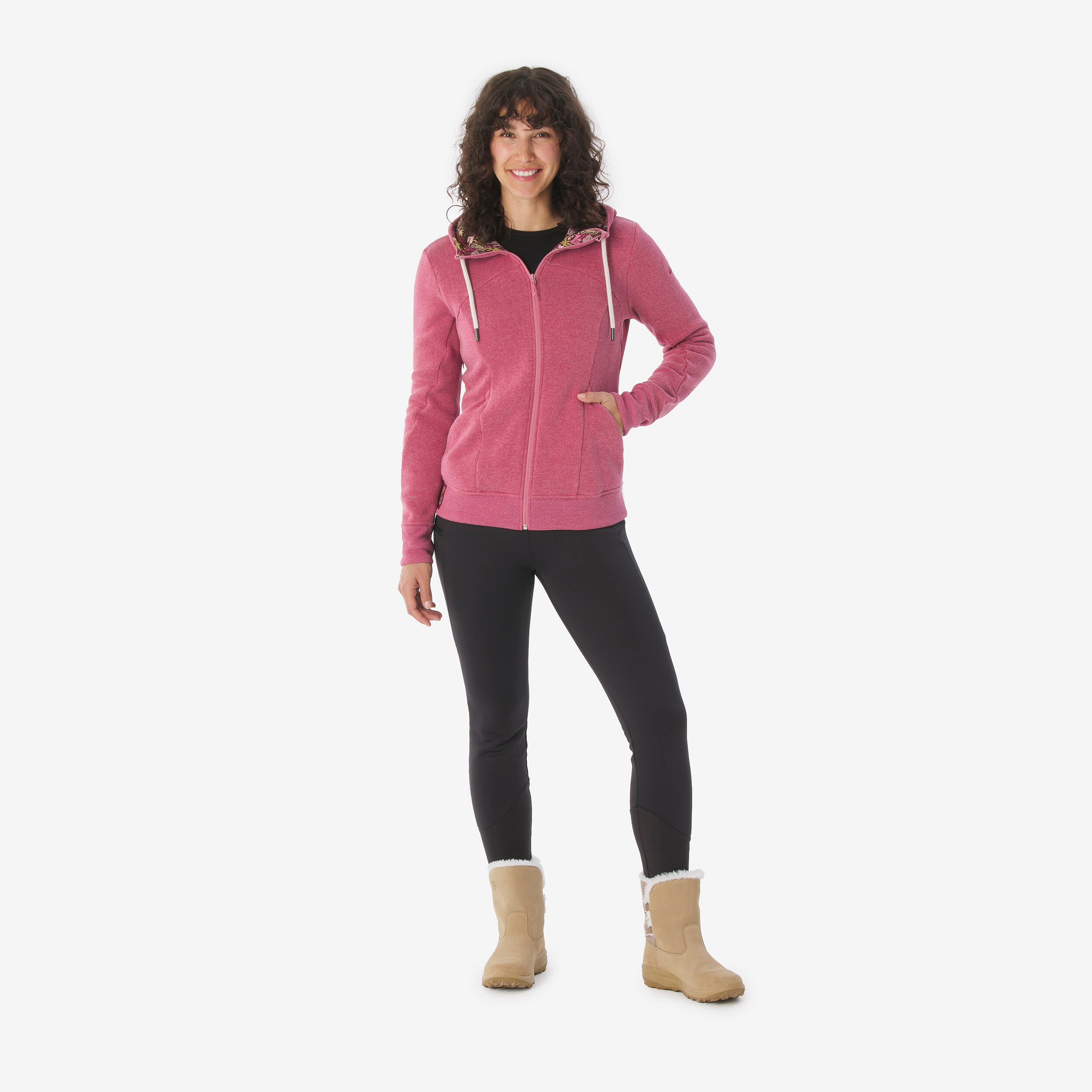 Women's Hiking Breathable Sweatshirt NH500 - Purple
