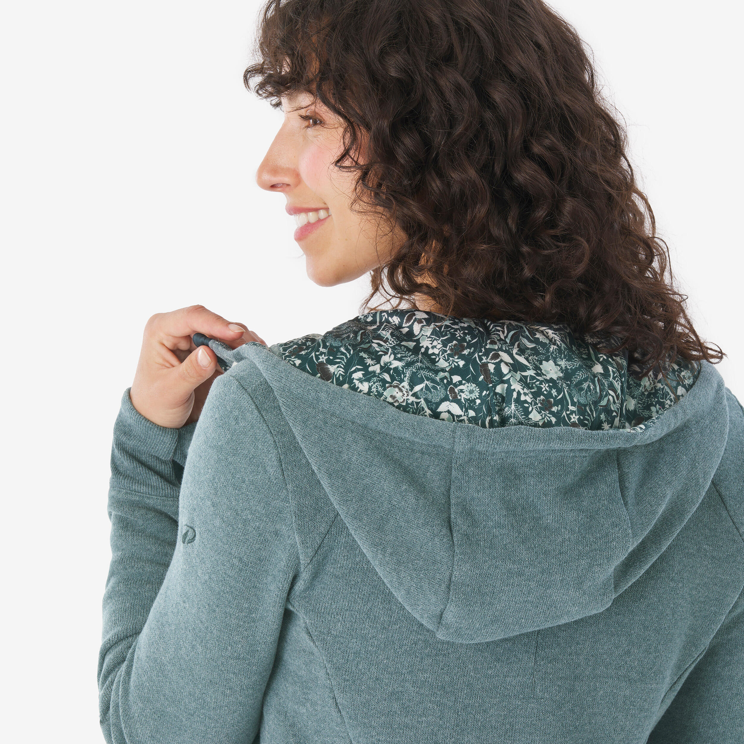 Women's Hiking Breathable Sweatshirt NH500 - Green