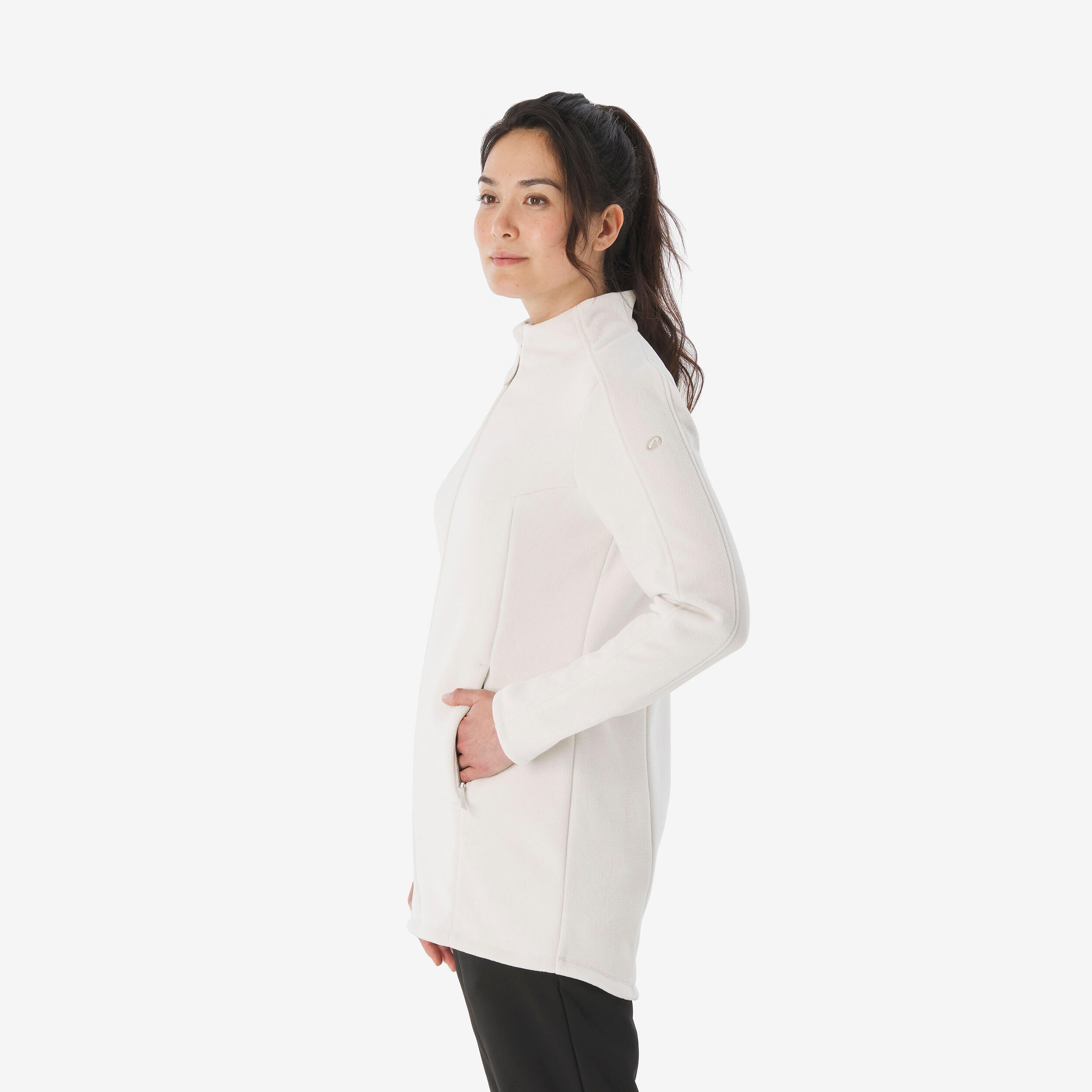 Women’s Full-Zip Fleece Hiking Jacket, MH 500 4/6