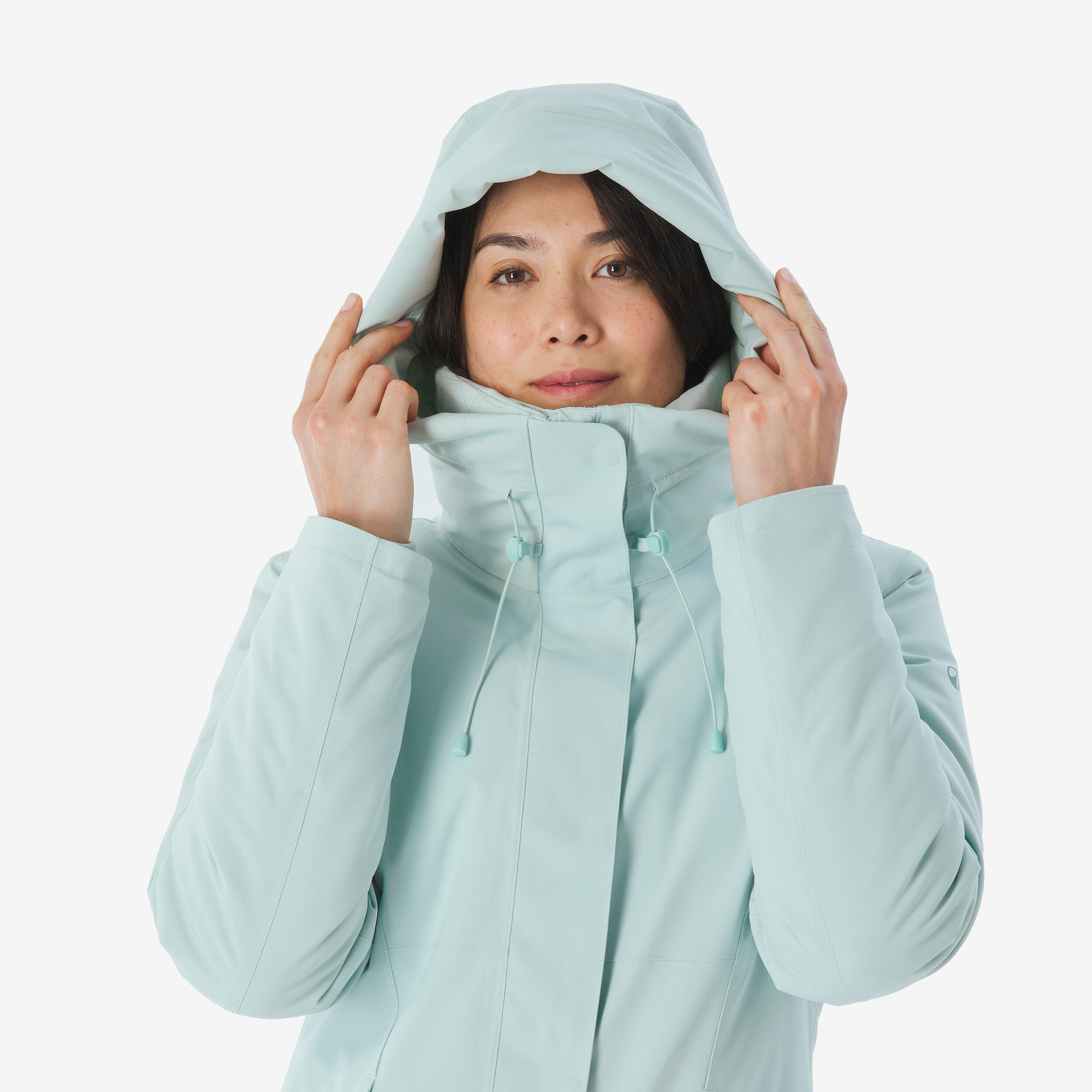 Women’s waterproof hiking parka -10°C, NH500 - Green 10/15