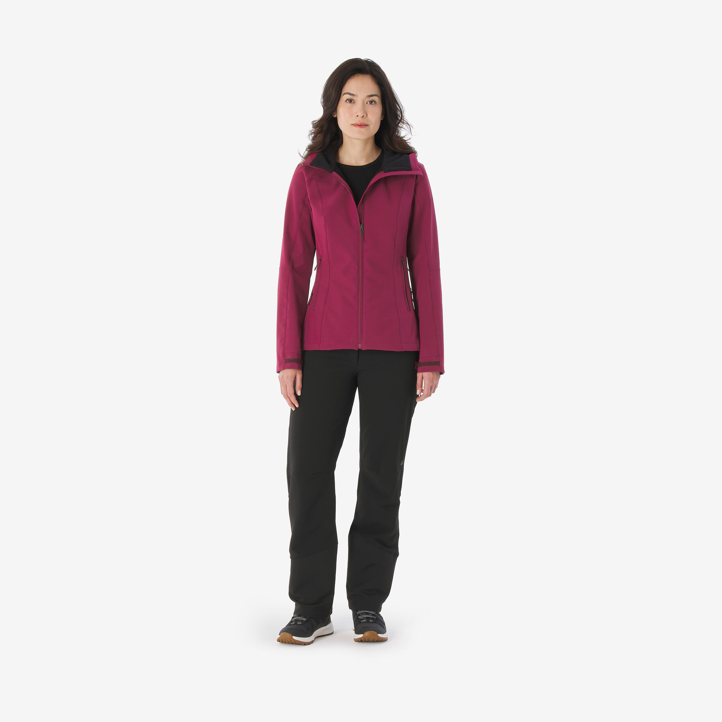 Casaco corta-vento softshell mulher MT500 violeta 2/7