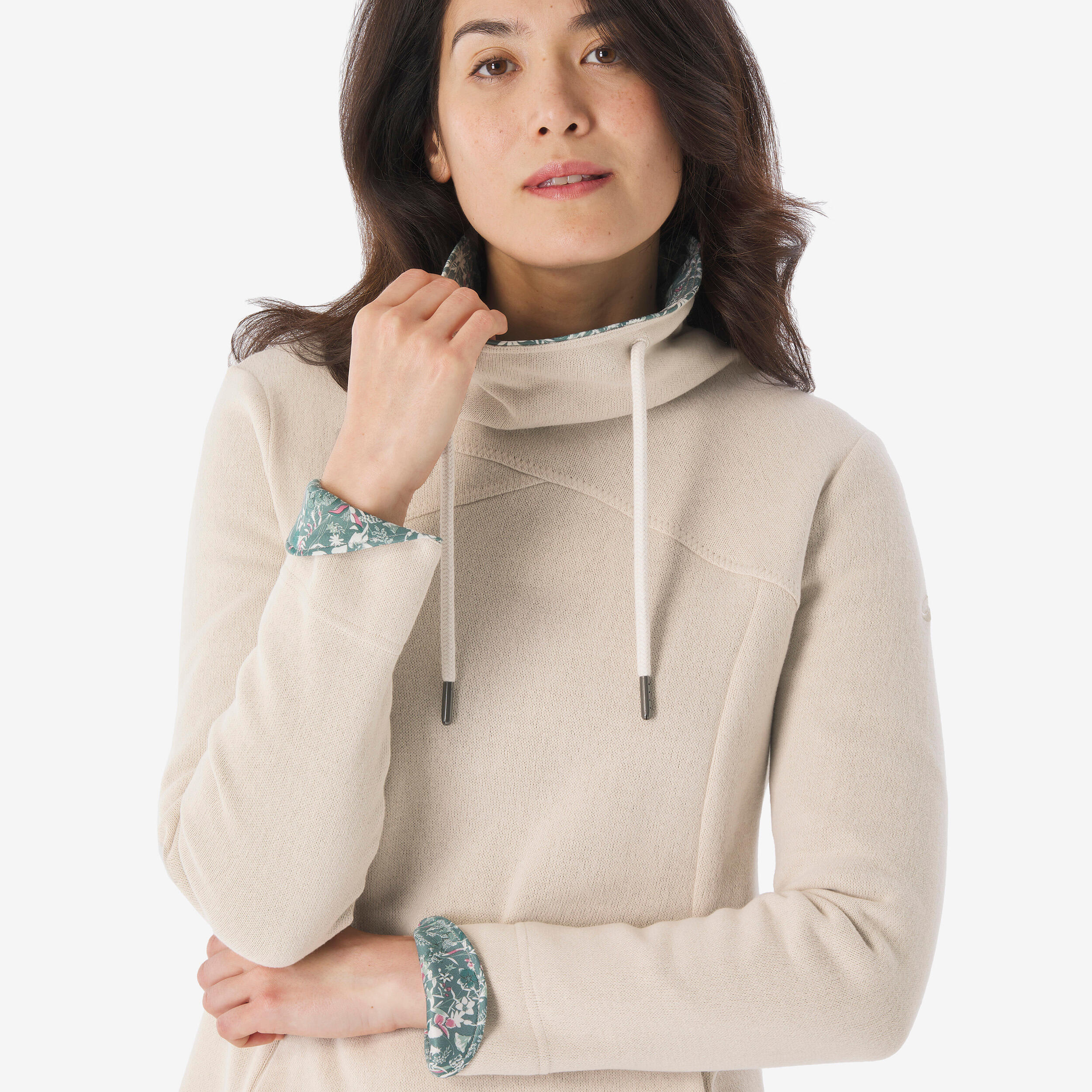 Women’s hiking sweatshirt NH100 - Beige