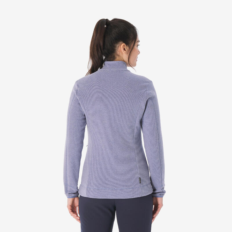 Polaire de randonnée montagne femme, MH100 full zip violet