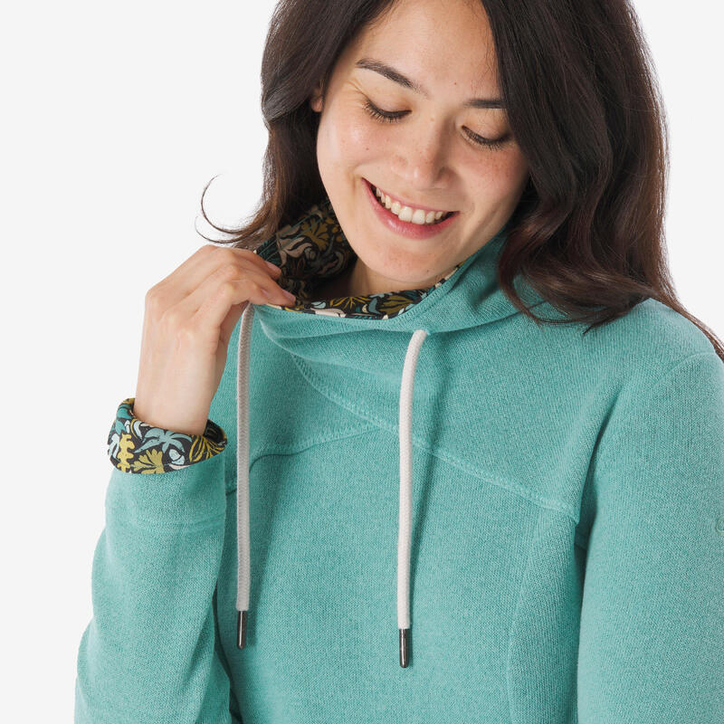 Kadın Outdoor Sweatshirt - Yeşil - NH100