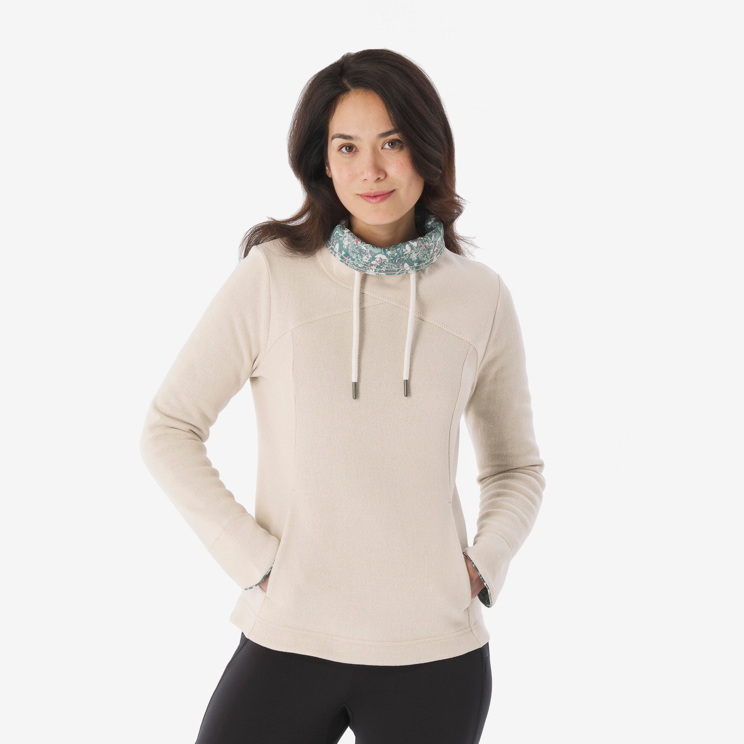 Women’s hiking sweatshirt NH100 - Beige