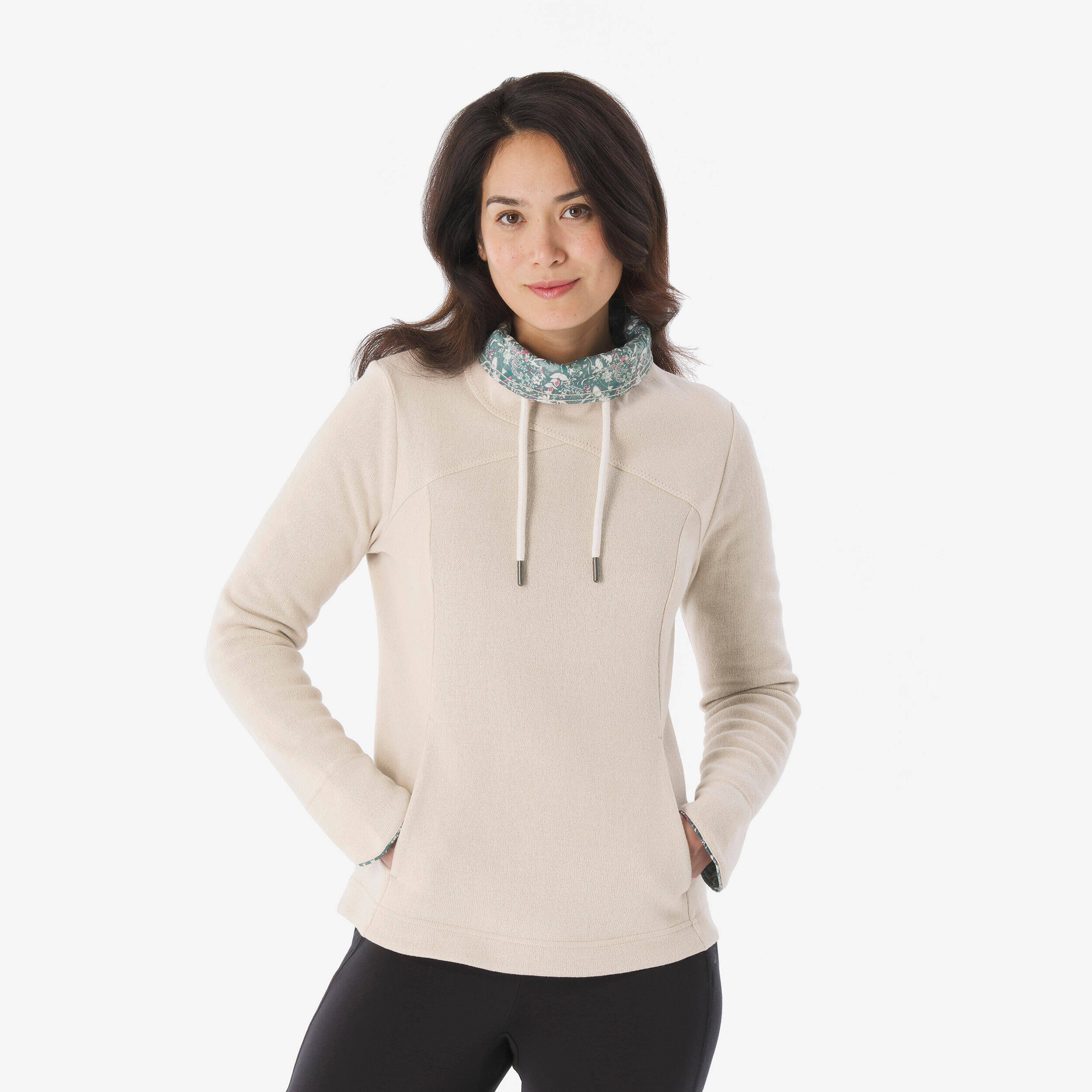 Women’s hiking sweatshirt NH100 - Beige -  4