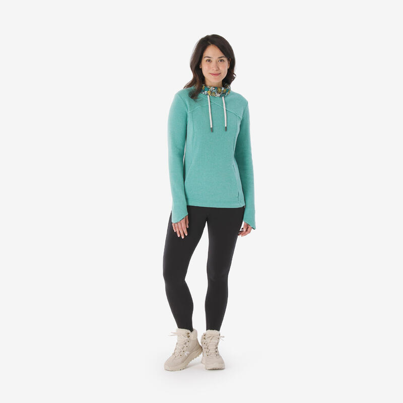 Kadın Outdoor Sweatshirt - Yeşil - NH100