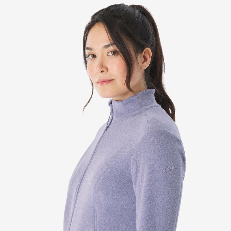 Polaire de randonnée montagne femme, MH100 full zip violet