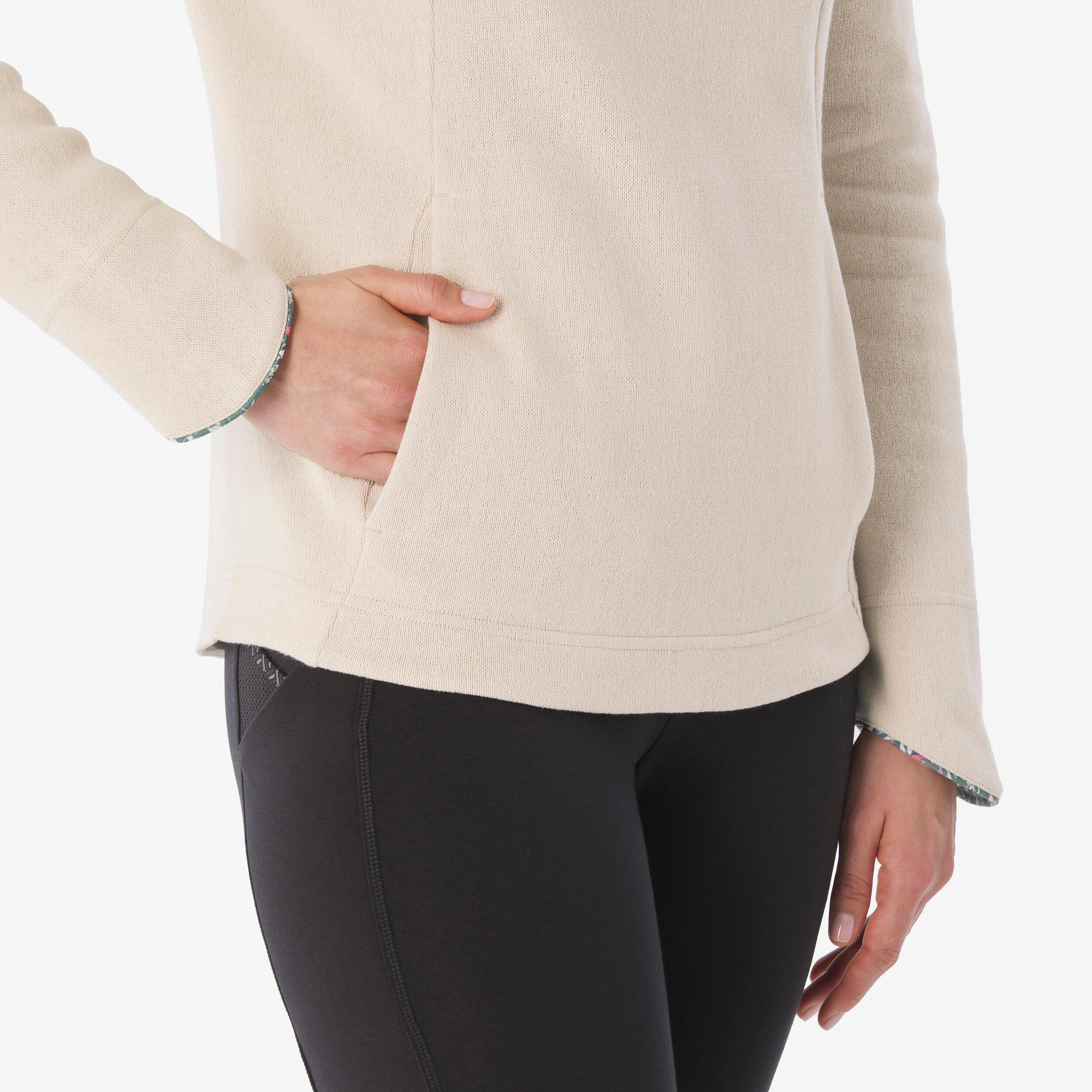 Women’s hiking sweatshirt NH100 - Beige