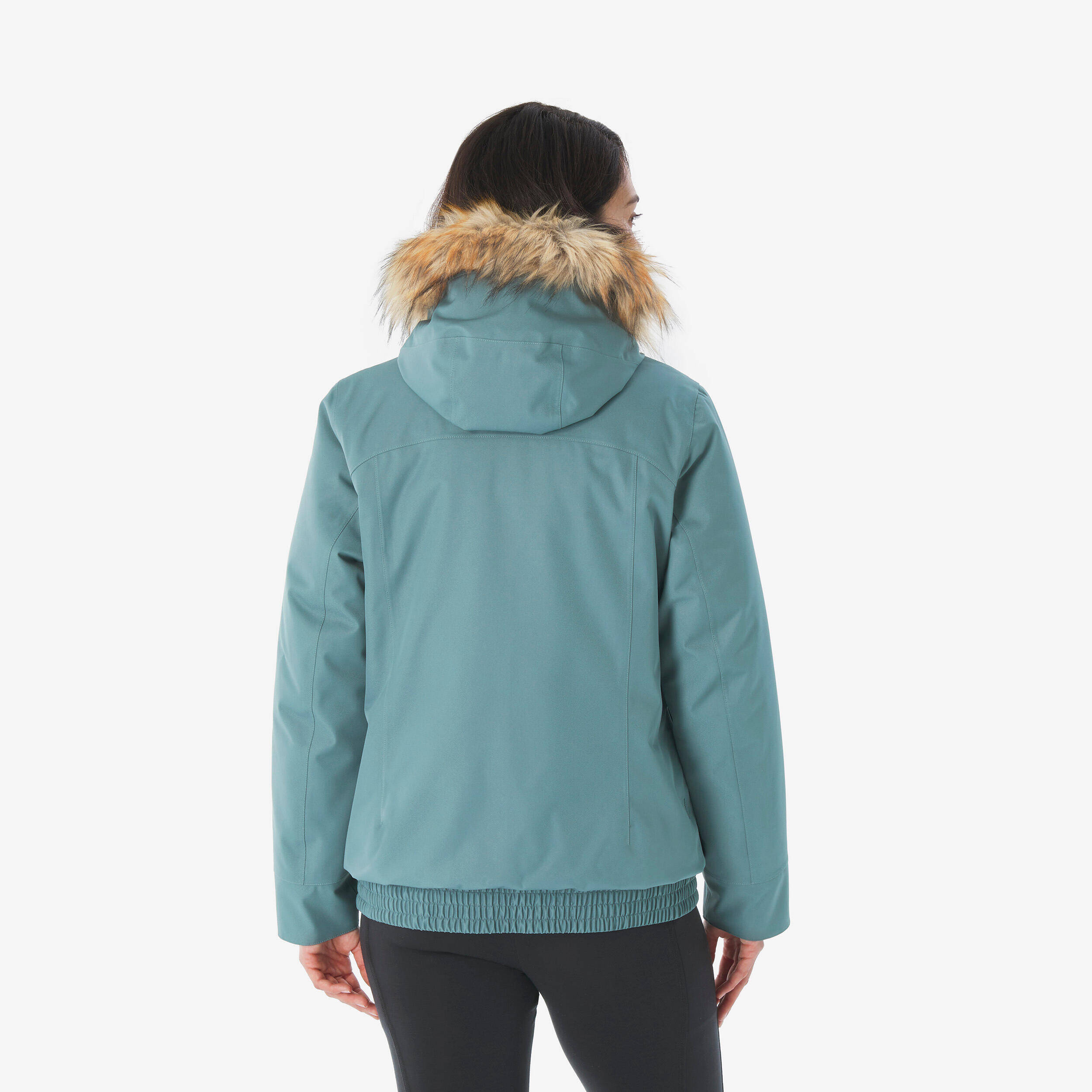 Women’s waterproof hiking anorak -8°C, NH500 - Green -  3