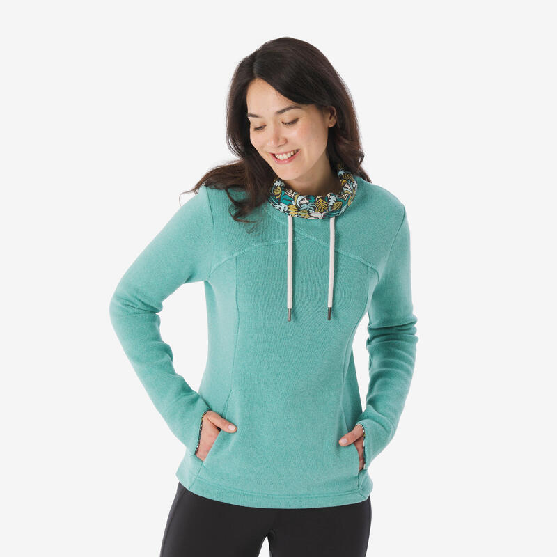 Kadın Outdoor Sweatshirt - Yeşil - NH100