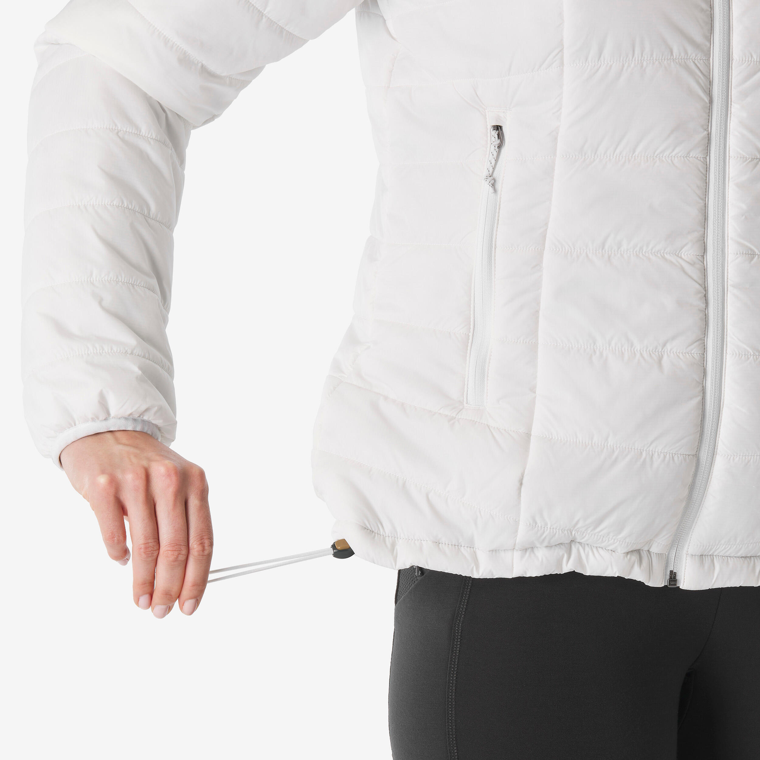 Doudoune de trek à capuche synthétique femme, MT100 non teint 4/6