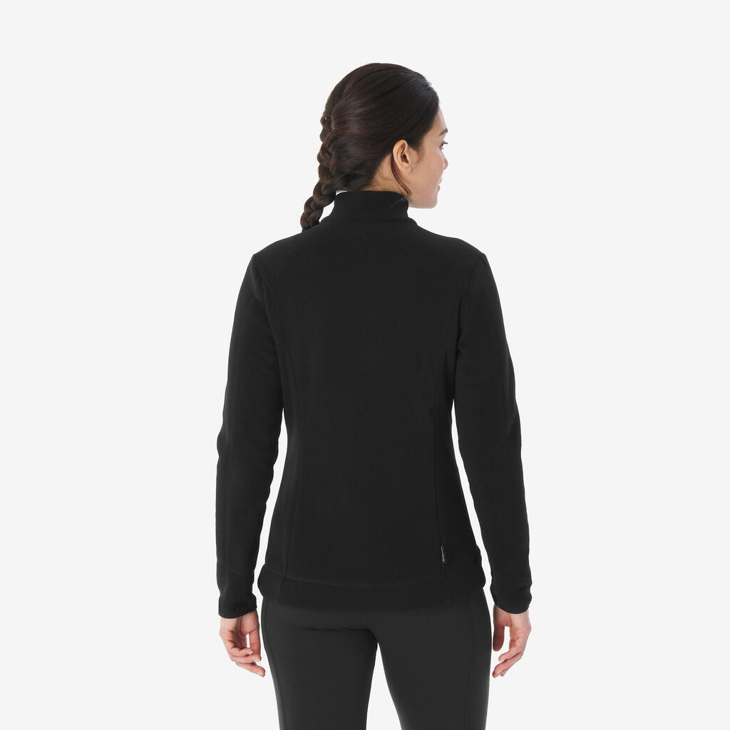 Γυναικείο fleece μπουφάν πεζοπορίας - mh100 - Πορτοκαλί