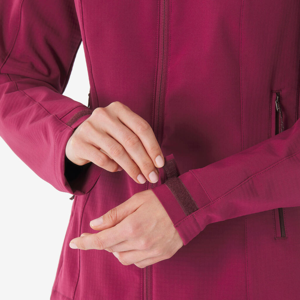 Ženska pohodniška jakna Softshell MT500 WINDWARM