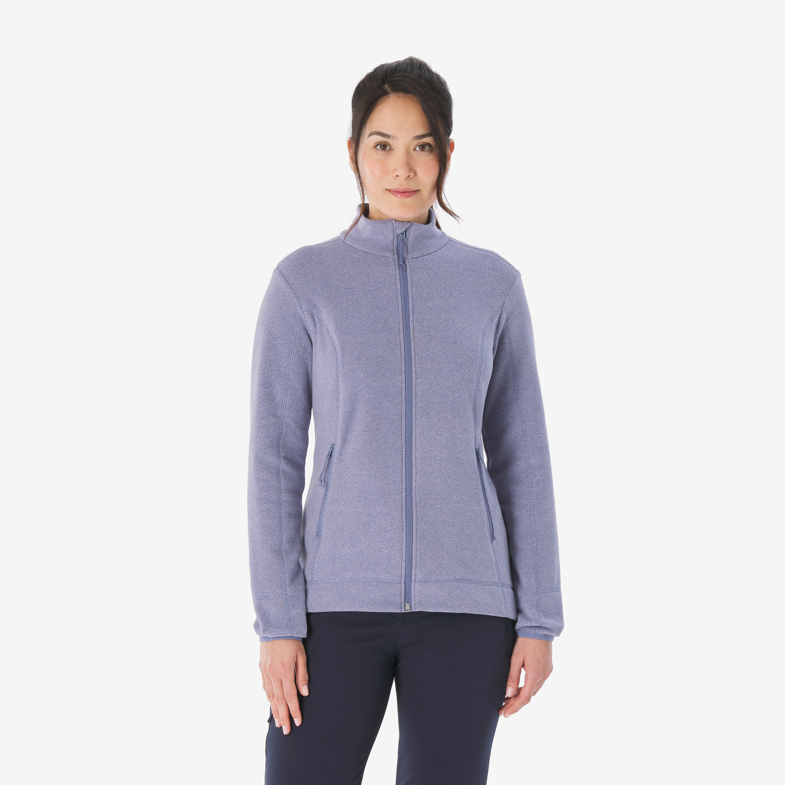 Polaire de randonnée montagne femme, mh100 full zip violet - Randonnée - Trek - Quechua- Clubs - Entreprises - Collectivités - Associations