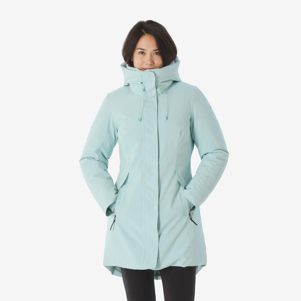 Parka Damen bis -10 °C wasserdicht Wandern - NH500 blau