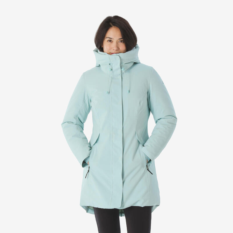 Parka de randonnée -10°C imperméable femme, NH500 vert