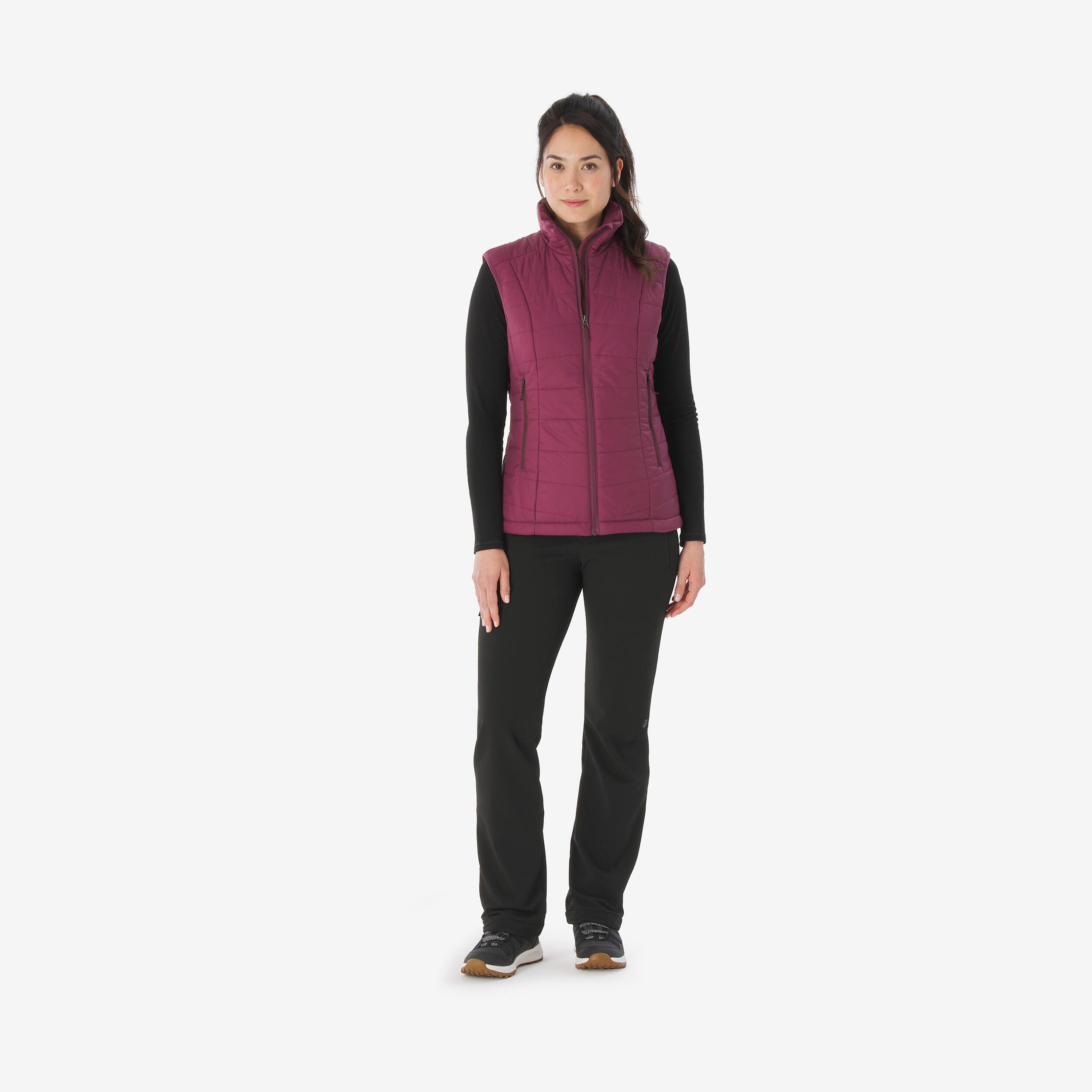 Chandail couche de base en mérinos avec fermeture éclair 1/4 pour femme