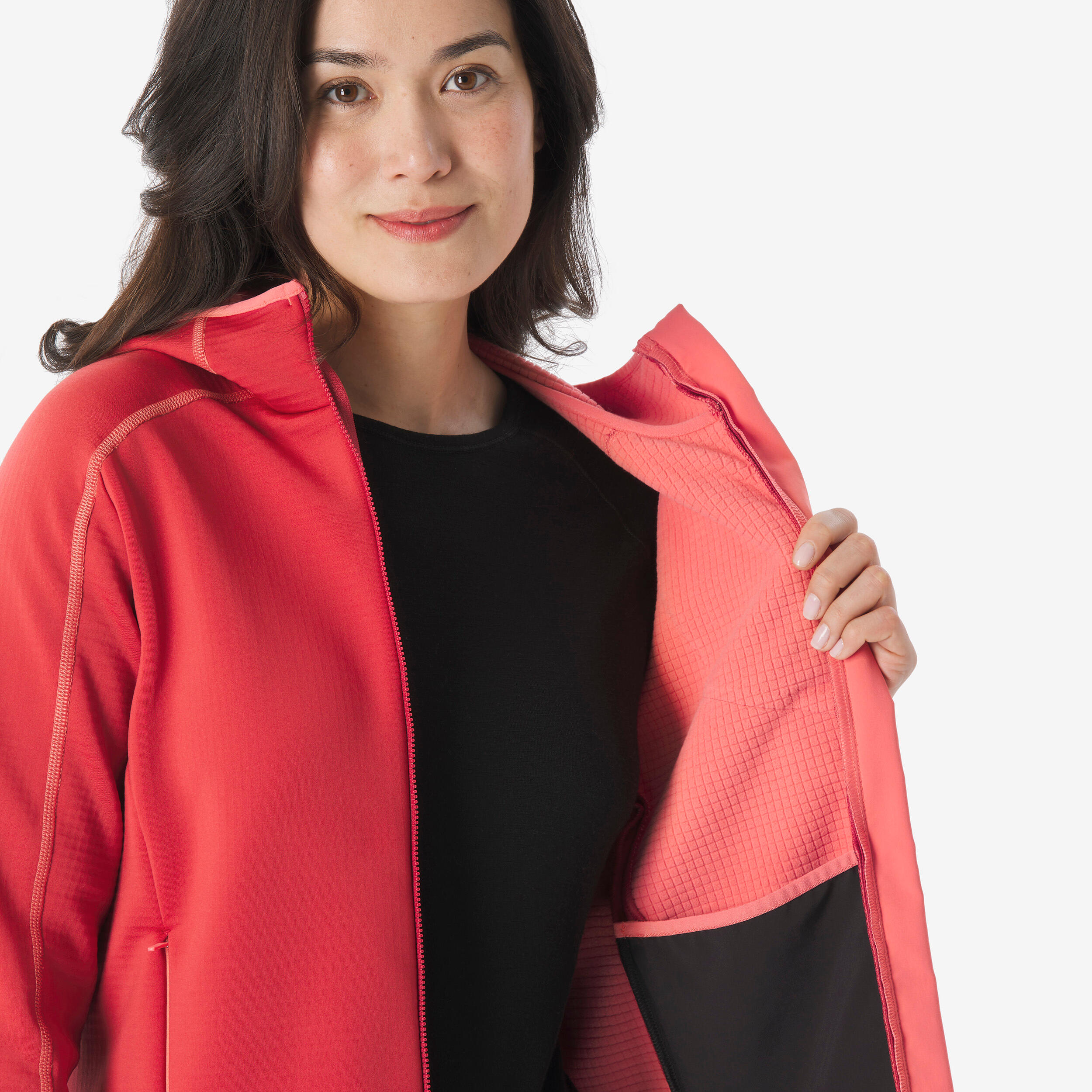 Veste de randonnée en polaire zippée femme, MH 500 - QUECHUA
