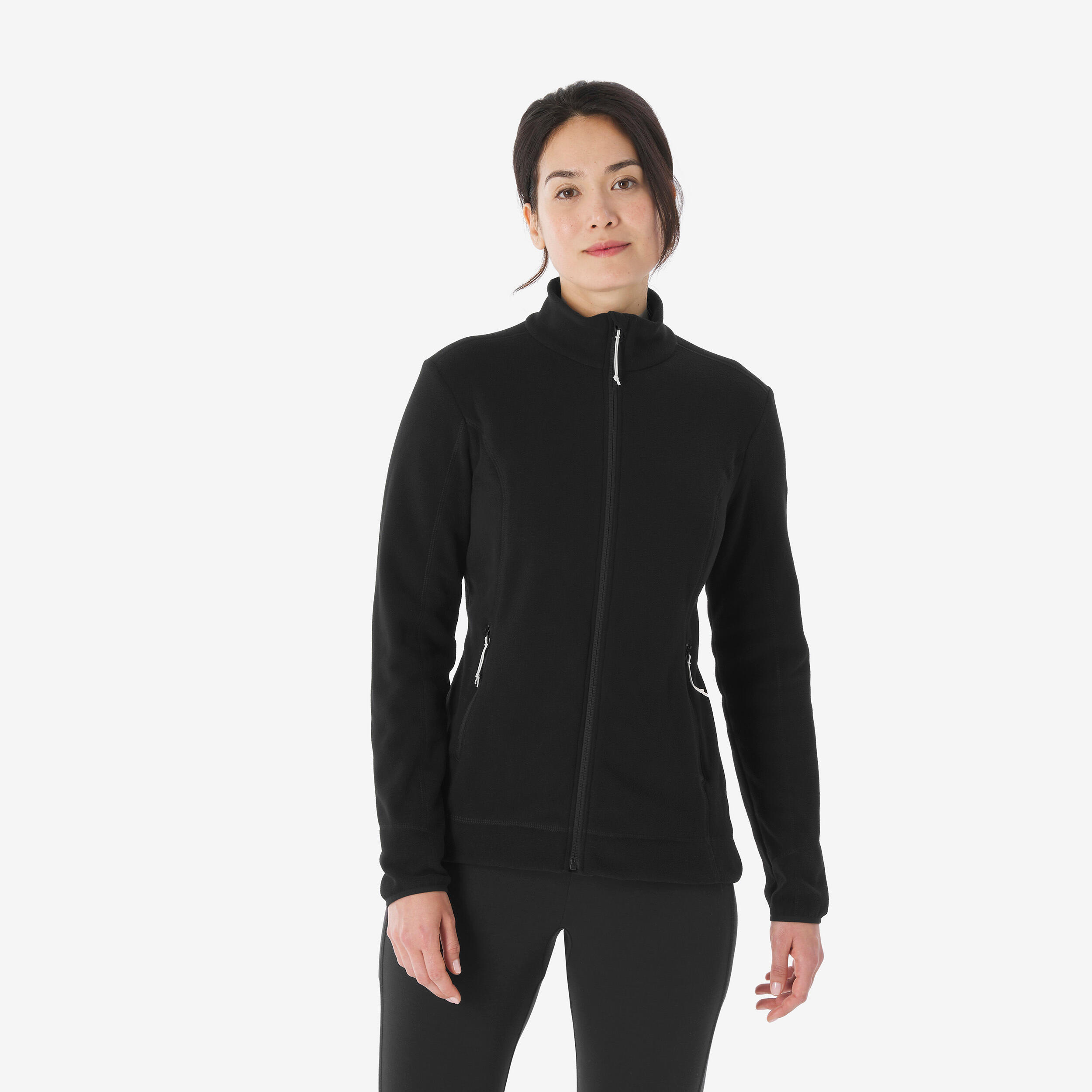 Women's Mountain Walking Fleece Jacket MH120 - Black