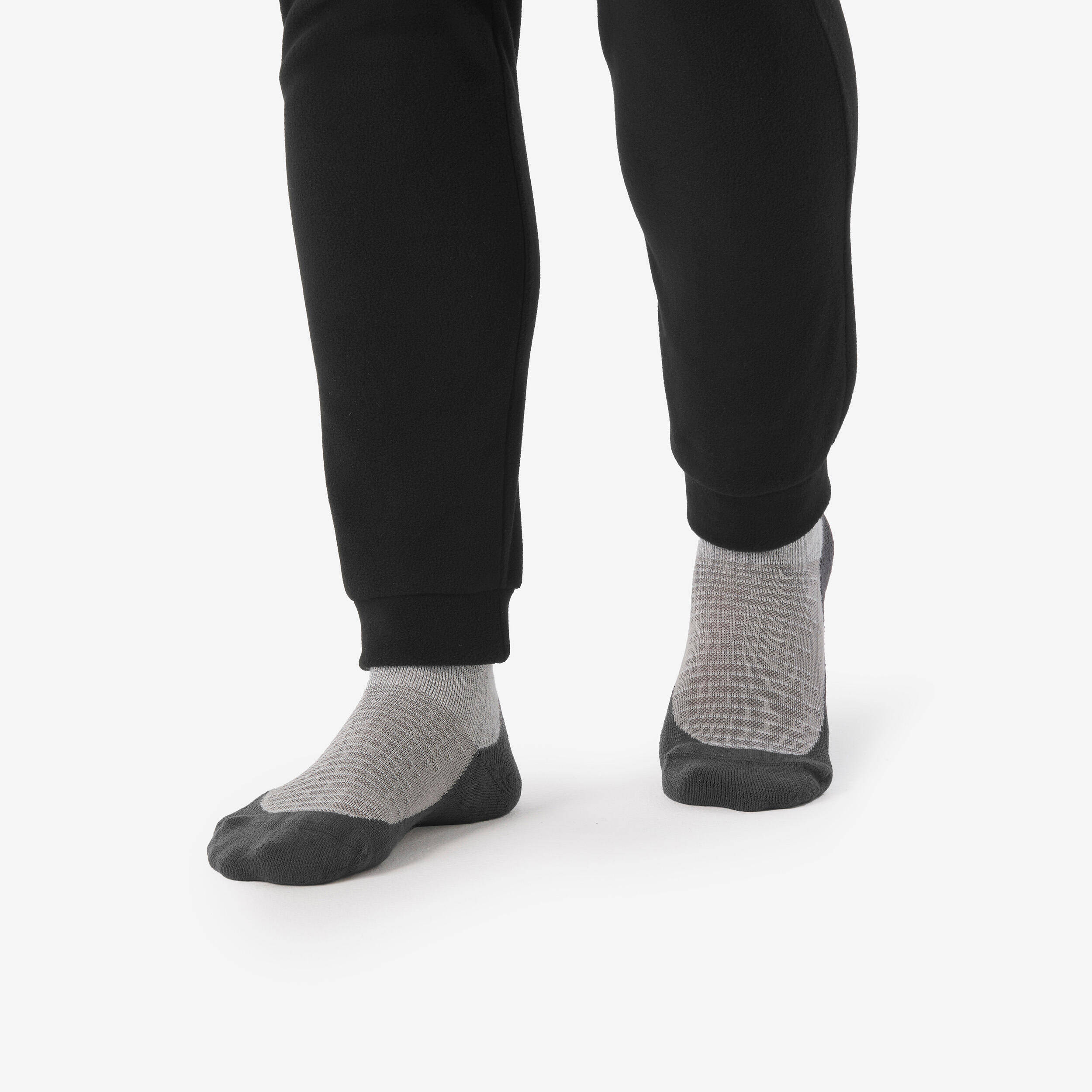 Women’s hiking fleece tights MH100 - BLACK -  5