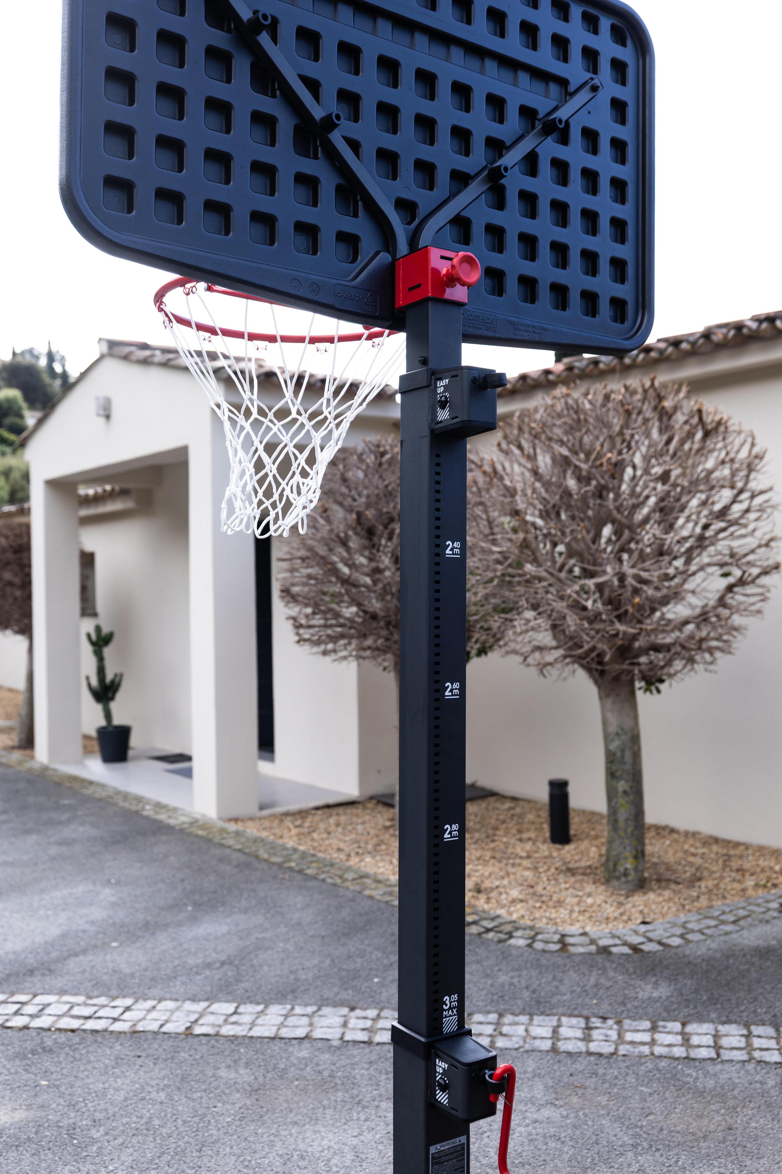 Panier de basketball sur pied pliable à hauteur réglable 2,4-3,1 m, B 100 Box 12/19