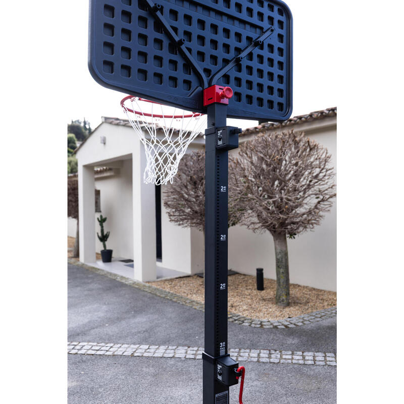 Tabela Basquetebol Dobrável Rodas e Altura Ajustável 2,40m-3,05m B100 Easy Box