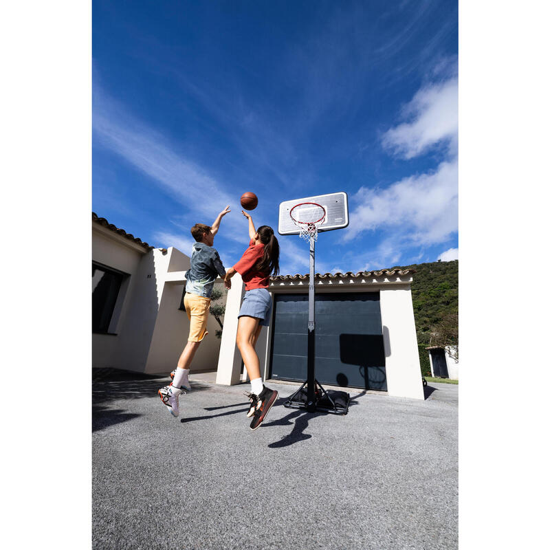 Tabela Basquetebol Dobrável Rodas e Altura Ajustável 2,40m-3,05m B100 Easy Box