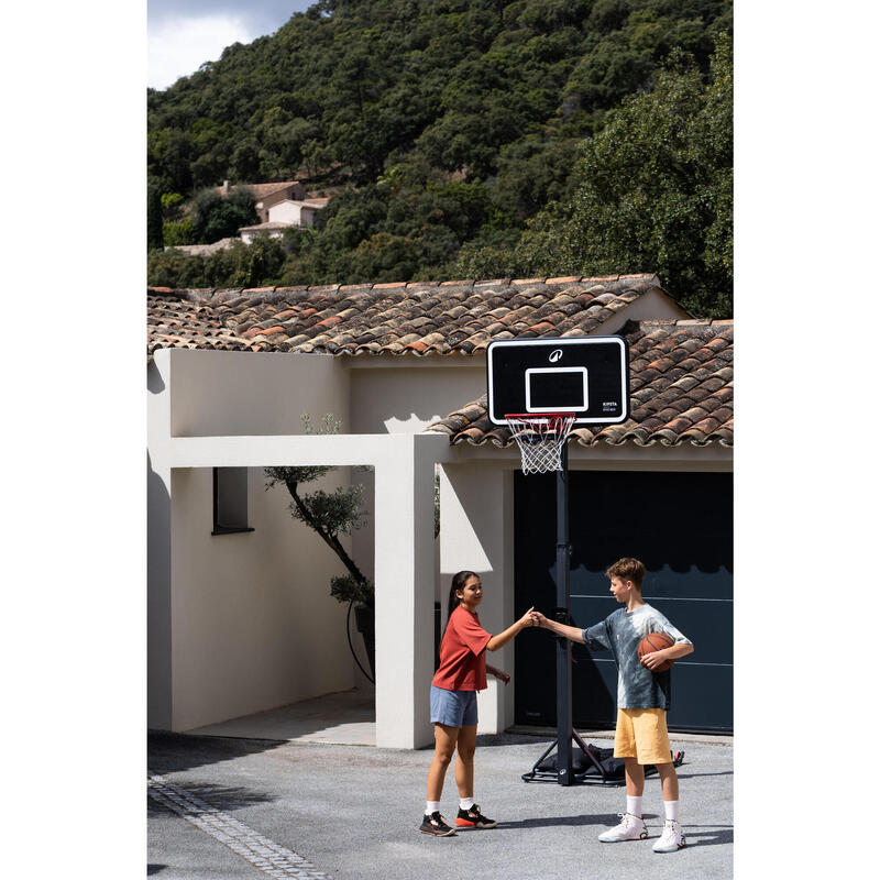 Tabela Basquetebol Dobrável Rodas e Altura Ajustável 2,40m-3,05m B100 Easy Box