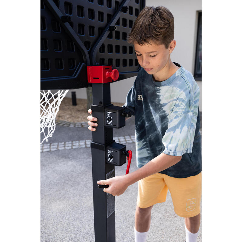 Tabela Basquetebol Dobrável Rodas e Altura Ajustável 2,40m-3,05m B100 Easy Box