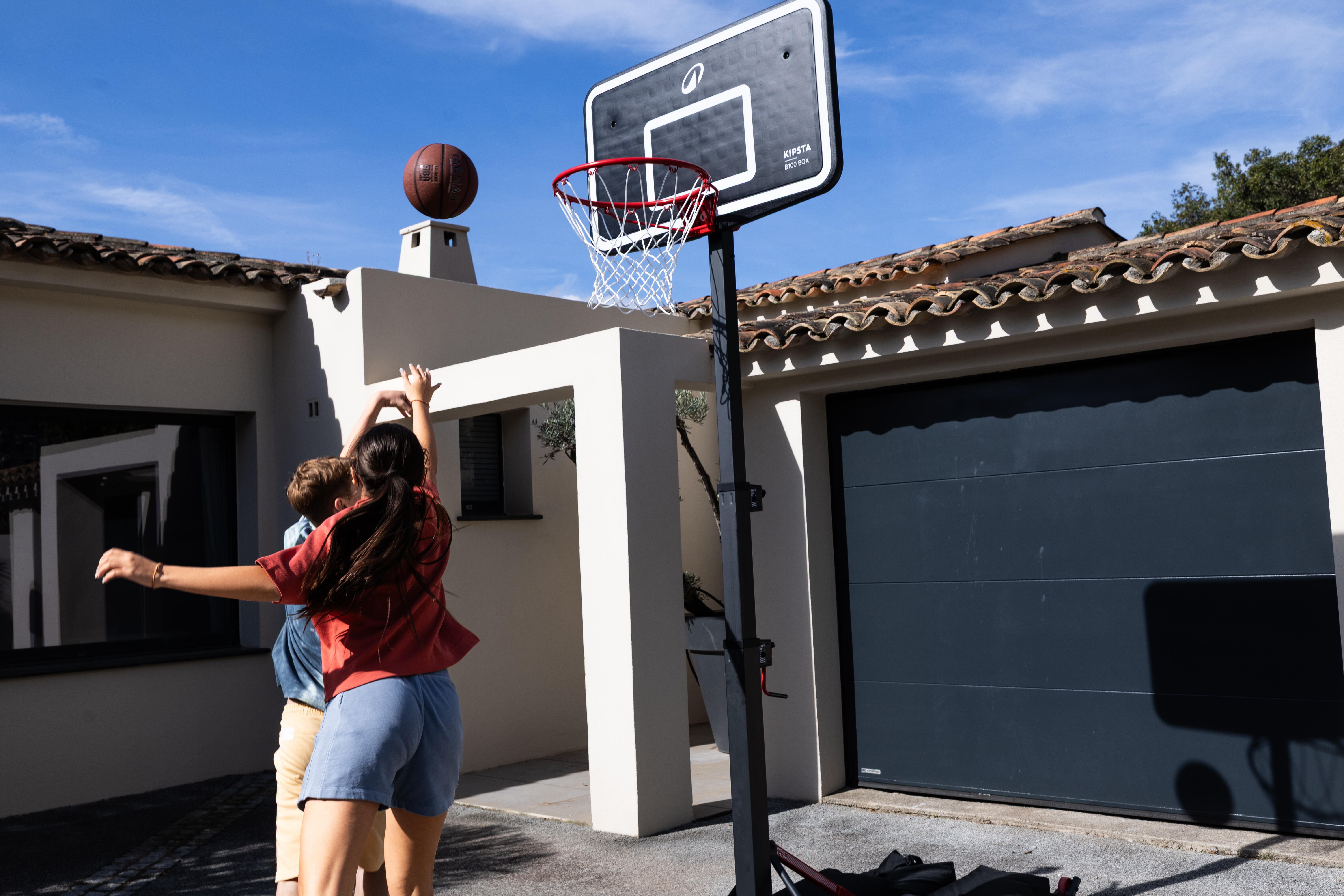 Panier de basketball sur pied pliable à hauteur réglable 2,4-3,1 m, B 100 Box - TARMAK
