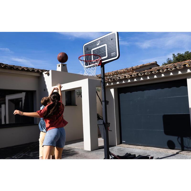 Tabela Basquetebol Dobrável Rodas e Altura Ajustável 2,40m-3,05m B100 Easy Box
