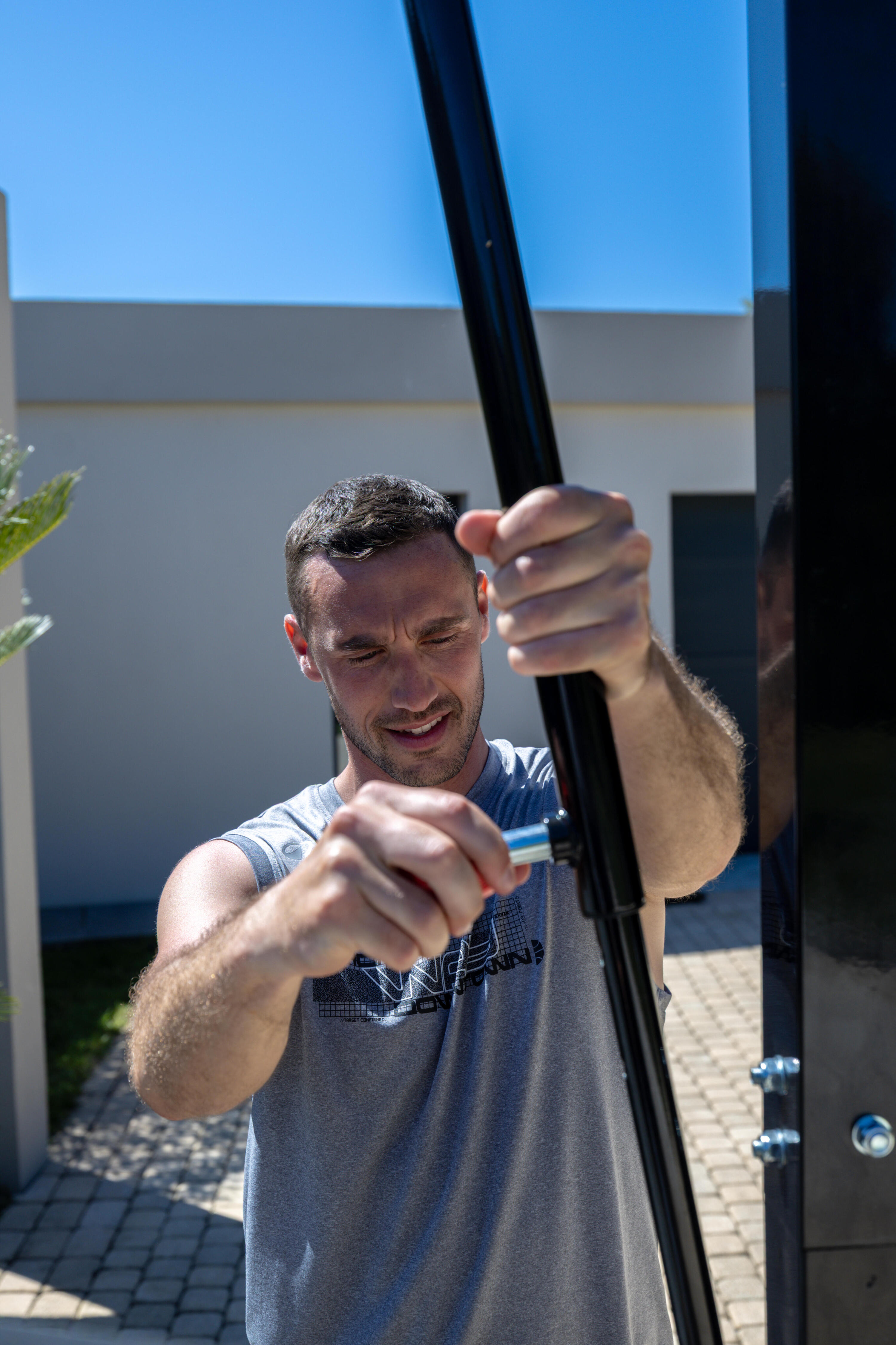 Panier basket sur pied déporté spécial dunk réglable 2,40 à 3,05 m, B700 12/21