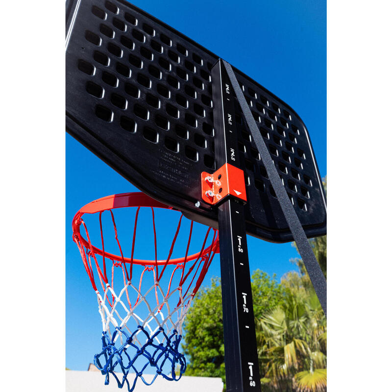 Panier de basket enfant dunk sur pied réglable 1,60m à 2,20m - K900 V2 bleu noir